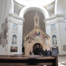 Zvěstování Páně – obraz v kostelíku Panny Marie Andělské v Assisi